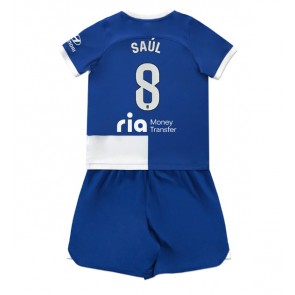 Atletico Madrid Saul Niguez #8 Replika Babytøj Udebanesæt Børn 2023-24 Kortærmet (+ Korte bukser)